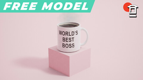 FREE - Best Boss Mug with Steam Particle