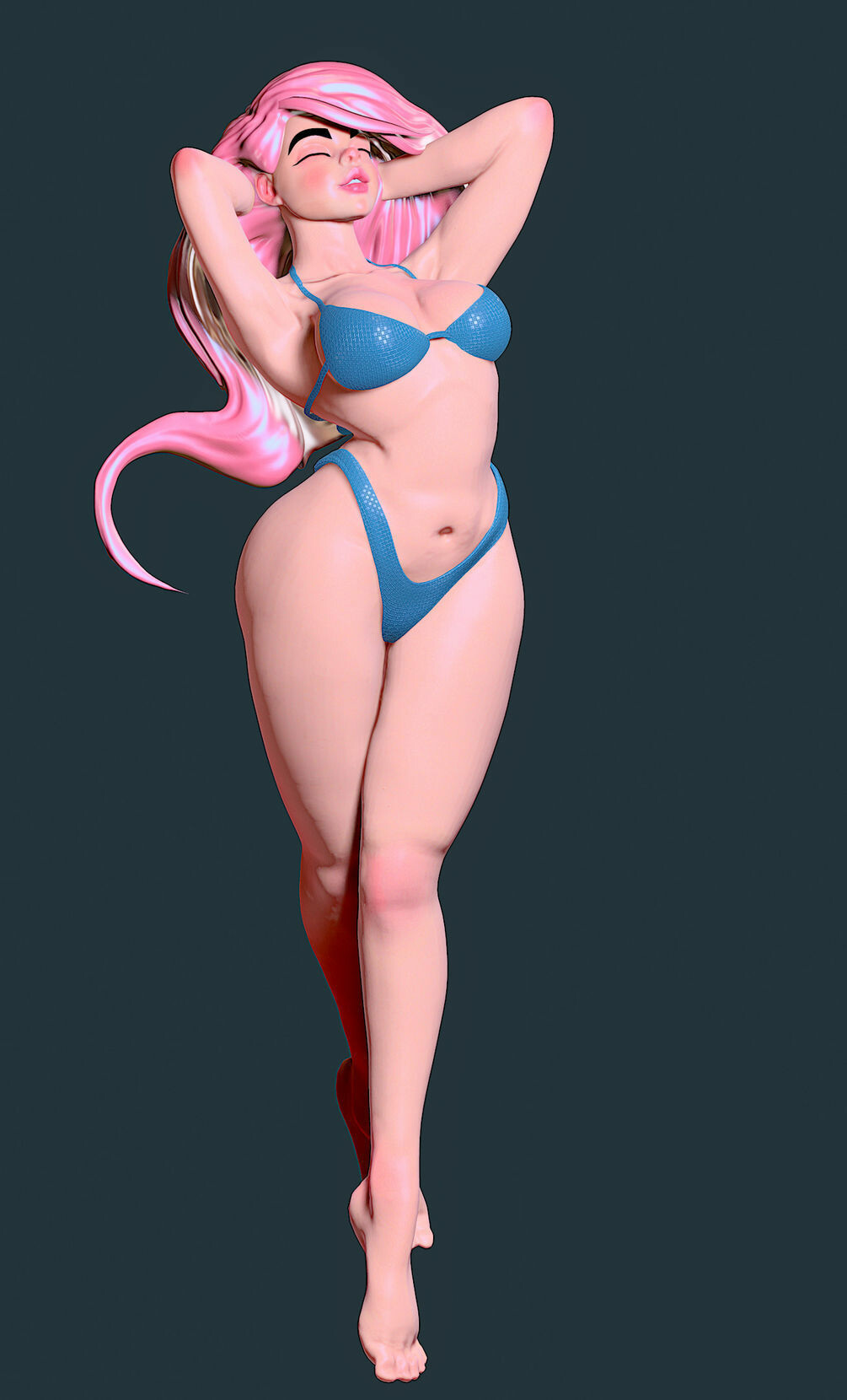 Victor Guzman Style Female Figure 3d Print