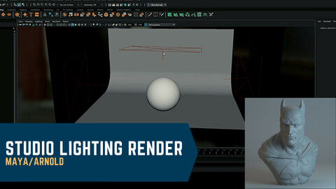 Studio Lighting Render - Maya/Arnold