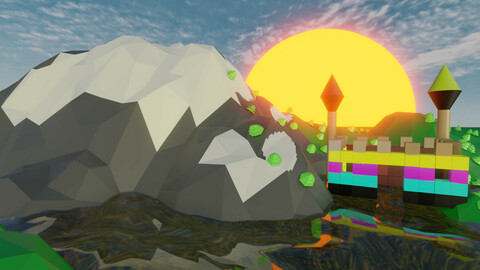 LOW POLY FANTASY ISLAND