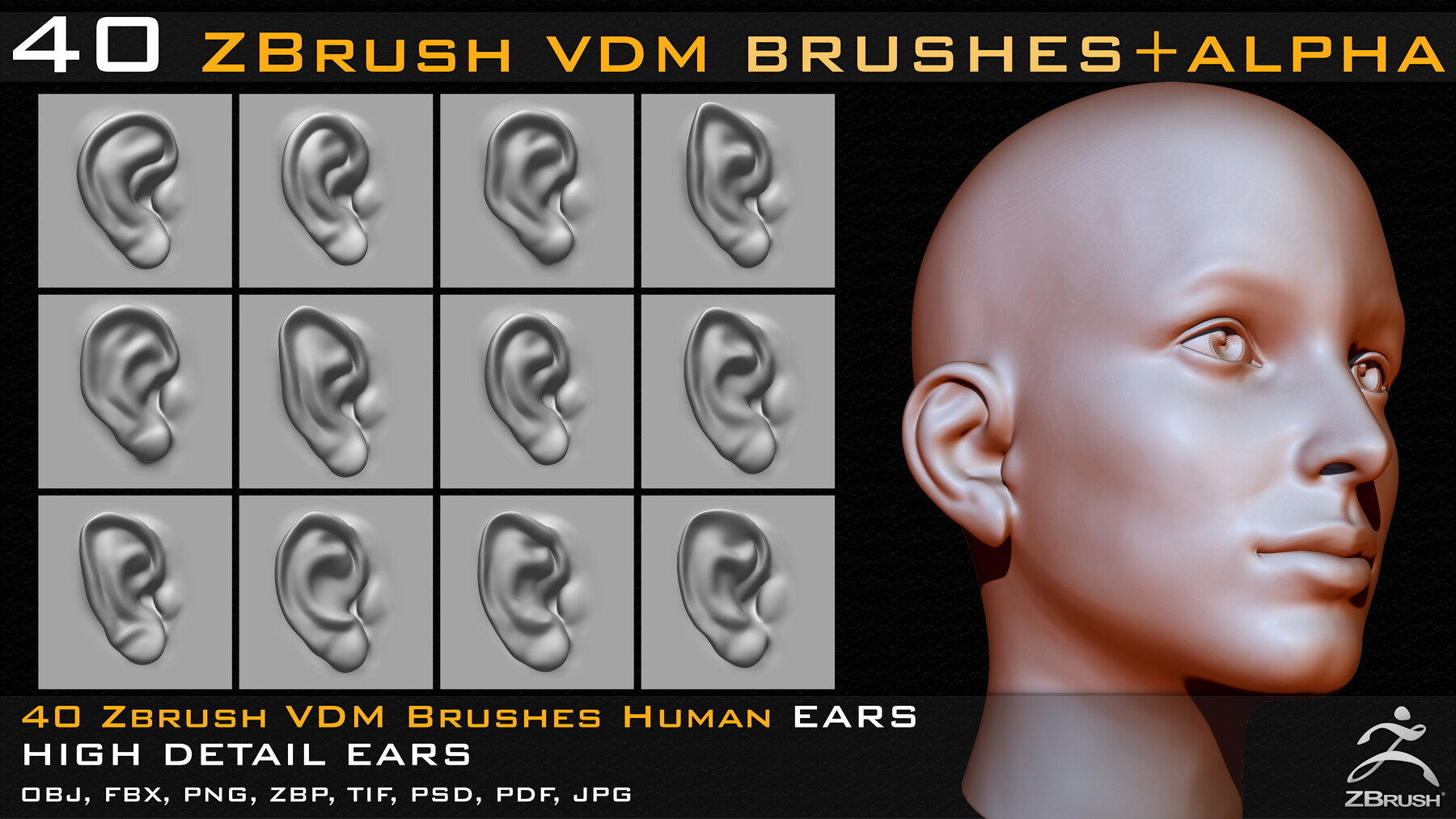 ear brush zbrush