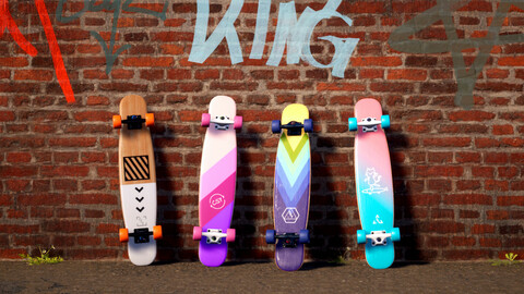 Minimalist Originally Designed Longboard (Skateboard)