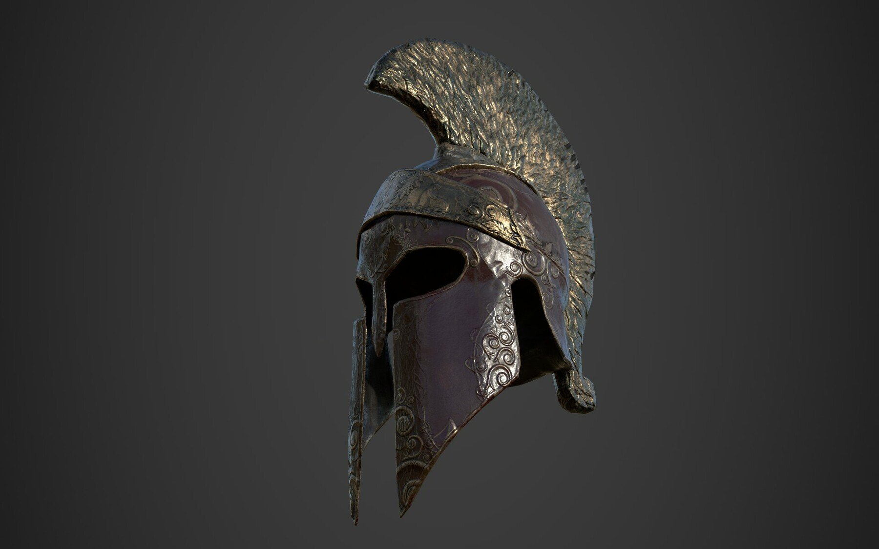 ArtStation - Antique spartan helmet the Corinthian type | Game Assets