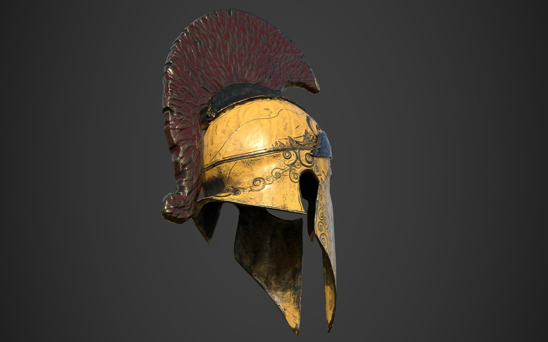 ArtStation - Antique spartan helmet the Corinthian type | Game Assets