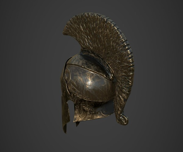 ArtStation - Antique spartan helmet the Corinthian type | Game Assets