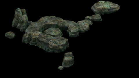 Game model - size stones Fish Flies