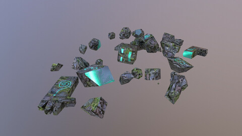 Shattered Golem 3D Model