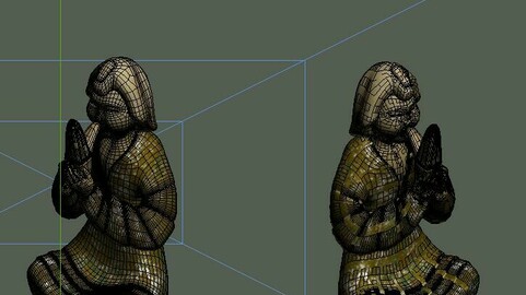 Game Model - Tomb Objects People stone carving