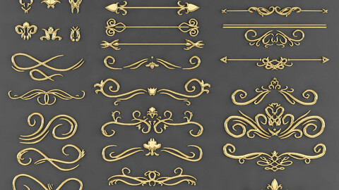 Free 3d model ornament Pack