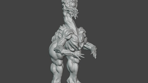 One eye monster creature high poly