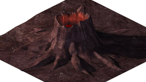 Game model - volcanic tree-like magma mouth