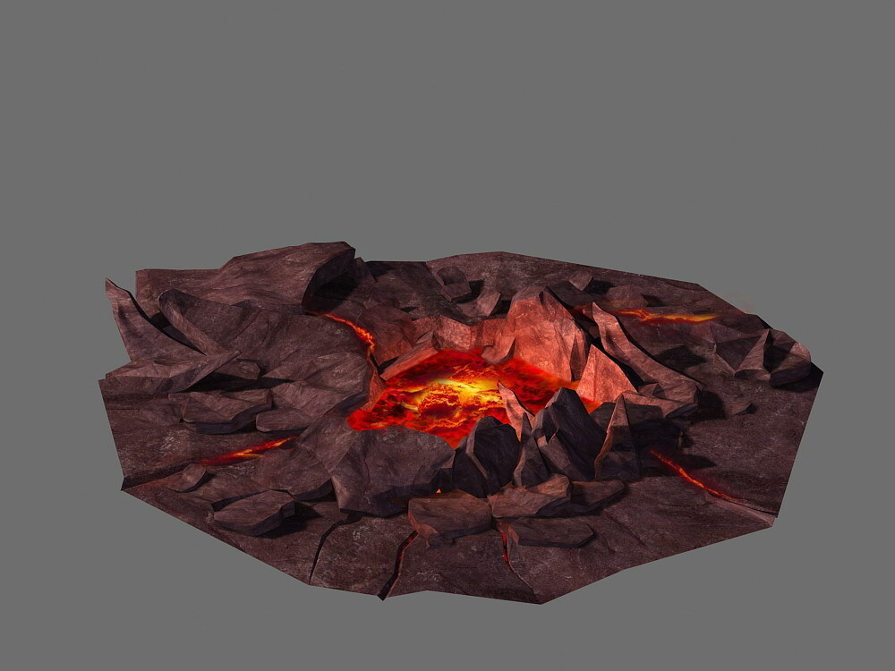 Artstation Game Model Spray The Lava Hole Game Assets