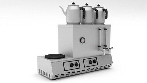 3d turkish tea stove