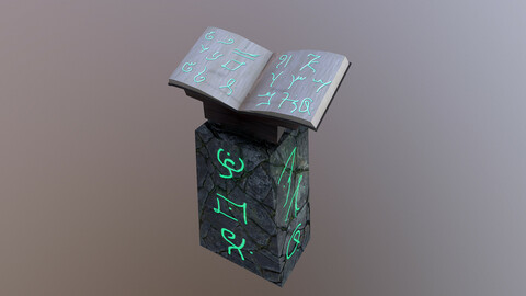 Wizard Book Stand 3D Model