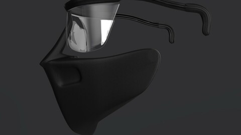 Futuristic mask Version Beta 1.1.2 - STL Digital Files - 3D Printable