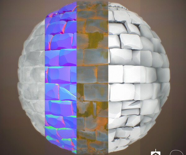 ArtStation - Stylized Stone Wall - Substance Designer Material | Resources