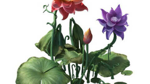 Game model - Hanging Garden - Xian Yun flowers 01