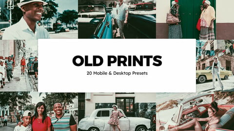 20 Old Prints LUTs and Lightroom Presets