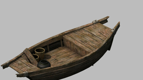Traffic - Small wooden boat 04