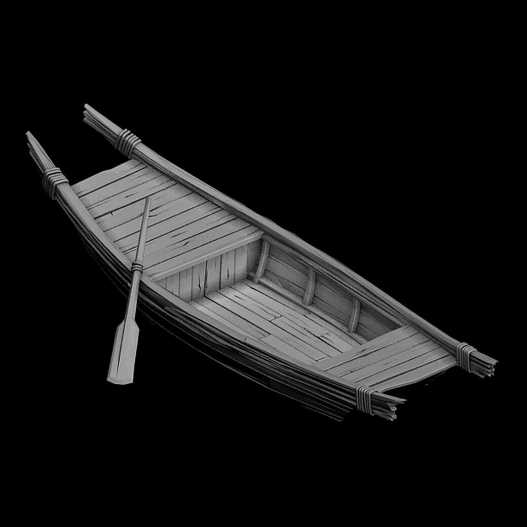 Small wooden boat 043
