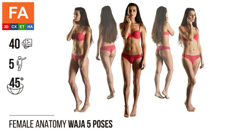 Female Anatomy | Waja 5 Various Poses | 40 Photos