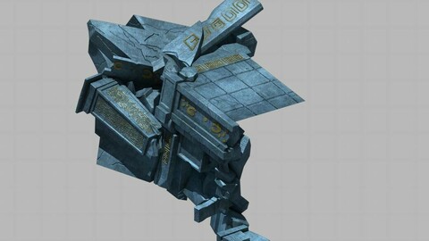Dungeon - damaged pillars 02