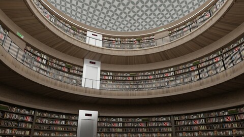 Public Library Interior
