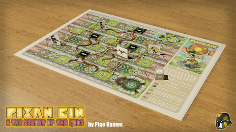 Pixan Bin & the secret of the Gods - Pozos y lianas (juego de mesa descargable)