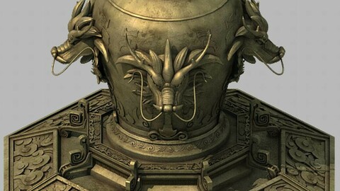 Architecture - Bronze - Dragon - wine altar