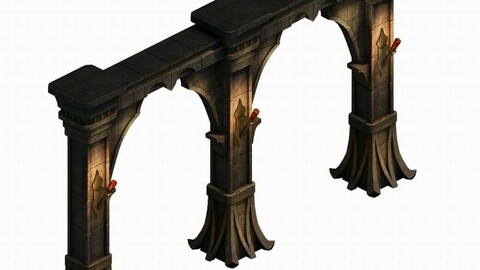 Evil creatures - stone pillars