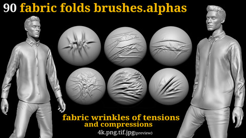 90 fabric folds and wrinkles (tensions and compressions)