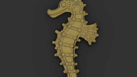 seahorse 3D print model