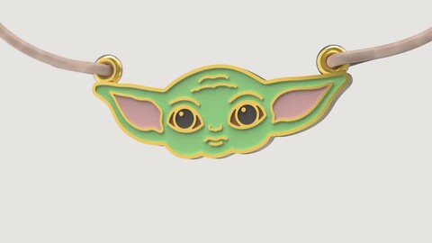 Baby yoda pendant 3D print model