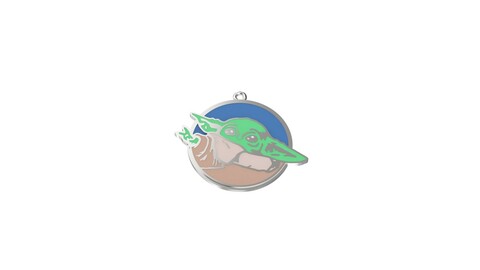 Baby yoda 2 pendant 3D print model