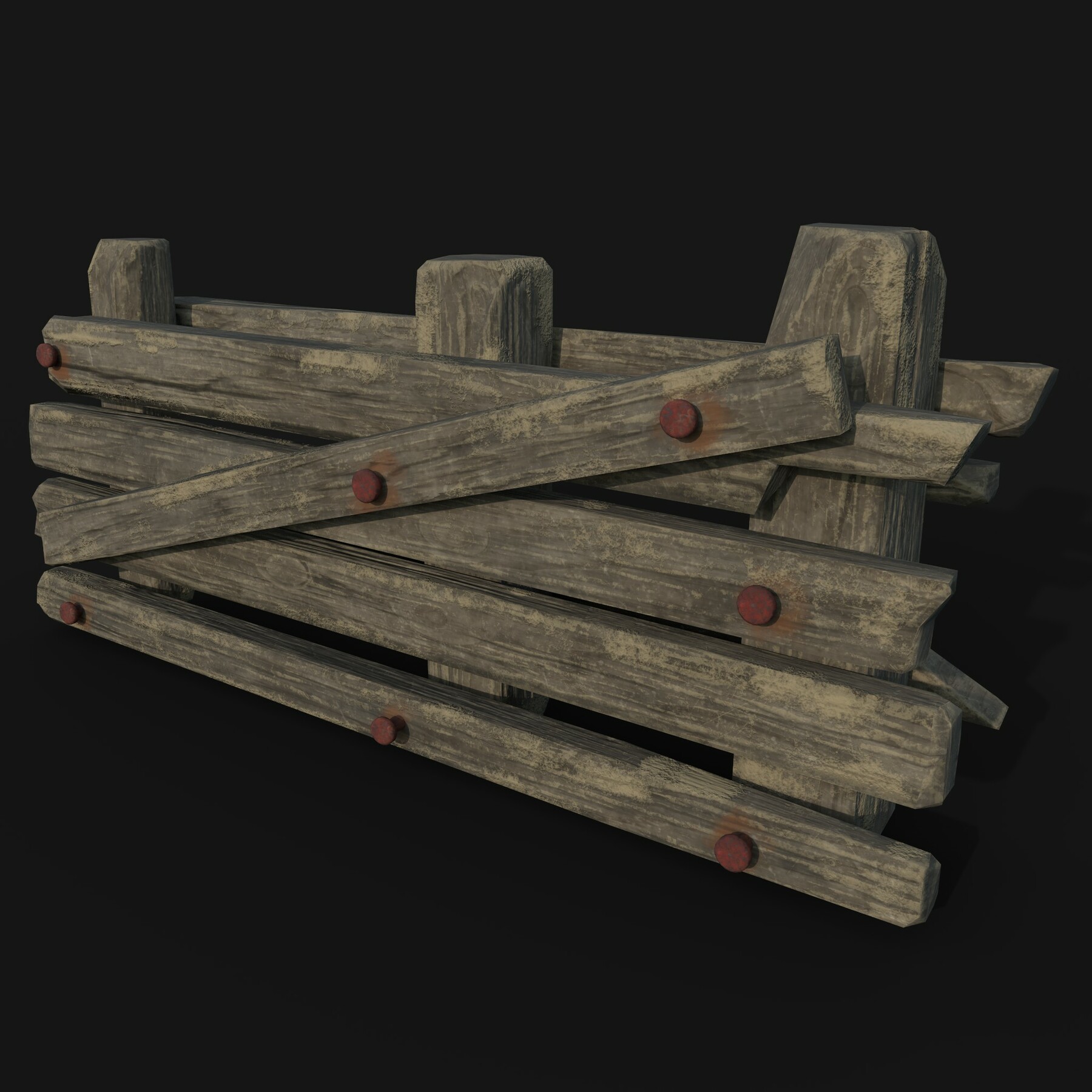 ArtStation Wooden Barricade Game Assets