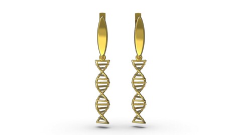 Earrings DNA 3D print model