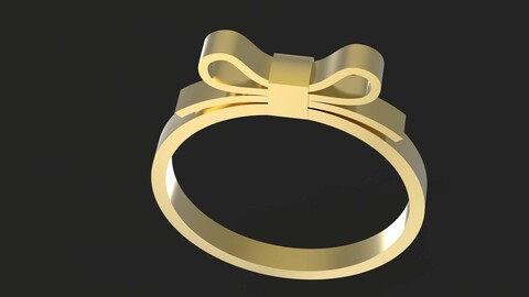 Bowknot ring 3D print model
