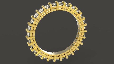 ring 27 gems 3D print model