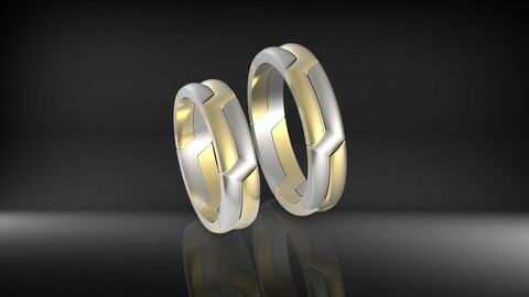 wedding sennit constructor rings 3D print model