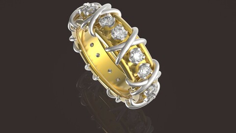 Beautiful female ring 3D print model