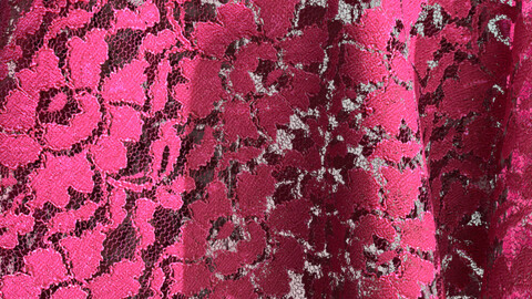 Pink flowers lace PBR texture