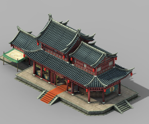 ArtStation - Kaifeng City - Bank of 01 | Game Assets