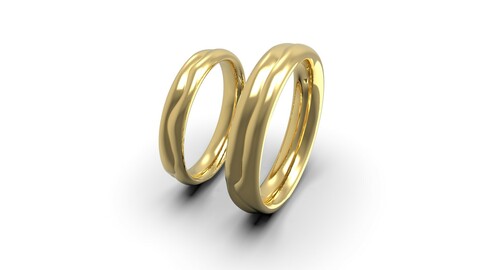 2 lives 1 fate wedding comfort rings 3D print model