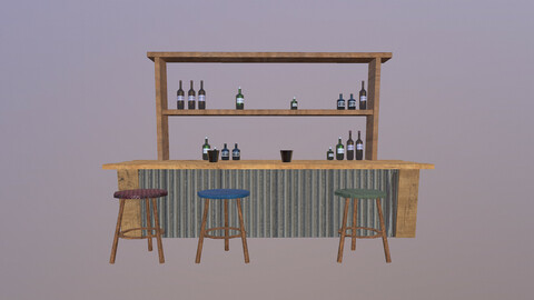 Beach Bar 3D Model