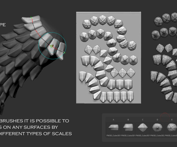 ArtStation Scale brushes (squama) Brushes