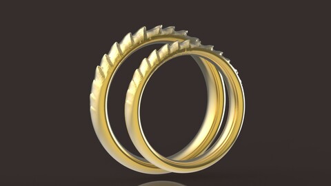 Daenerys Targaryen comfort wedding rings 3D print model