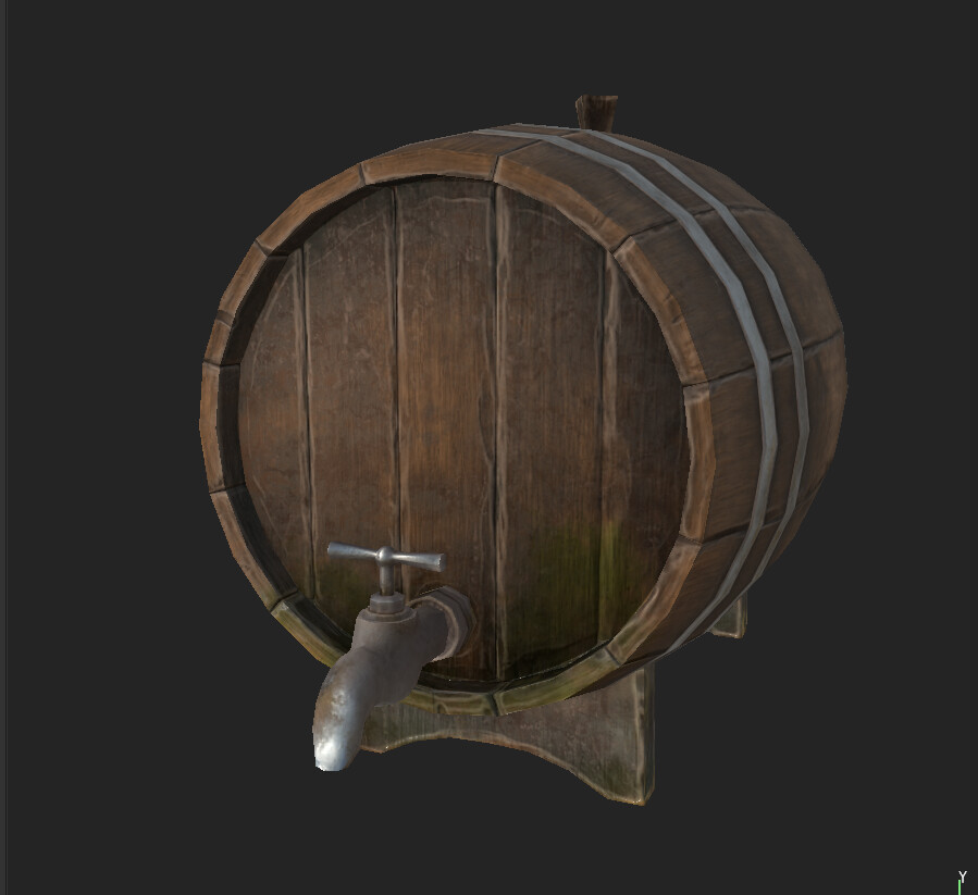 ArtStation Whiskey / Beer Barrel Game Assets