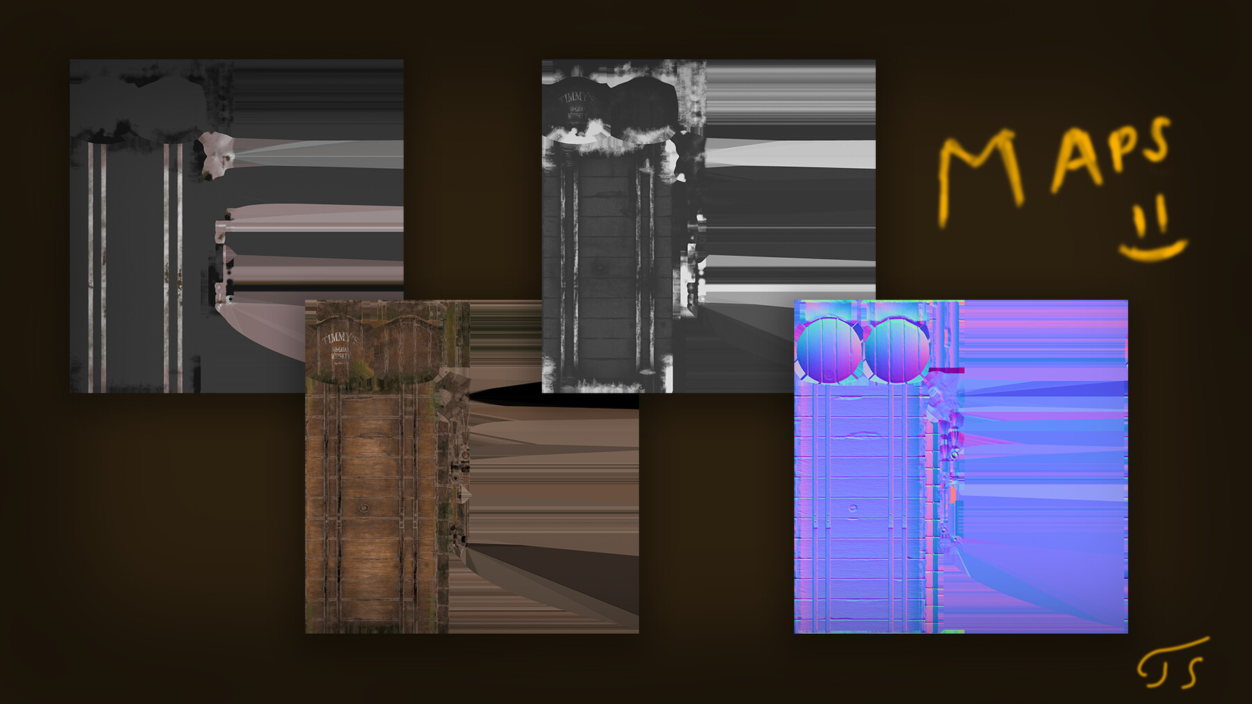 ArtStation Whiskey / Beer Barrel Game Assets