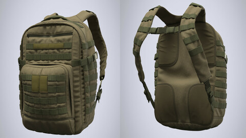 Military tactical backpack (Marvelous Designer / Clo 3D project)