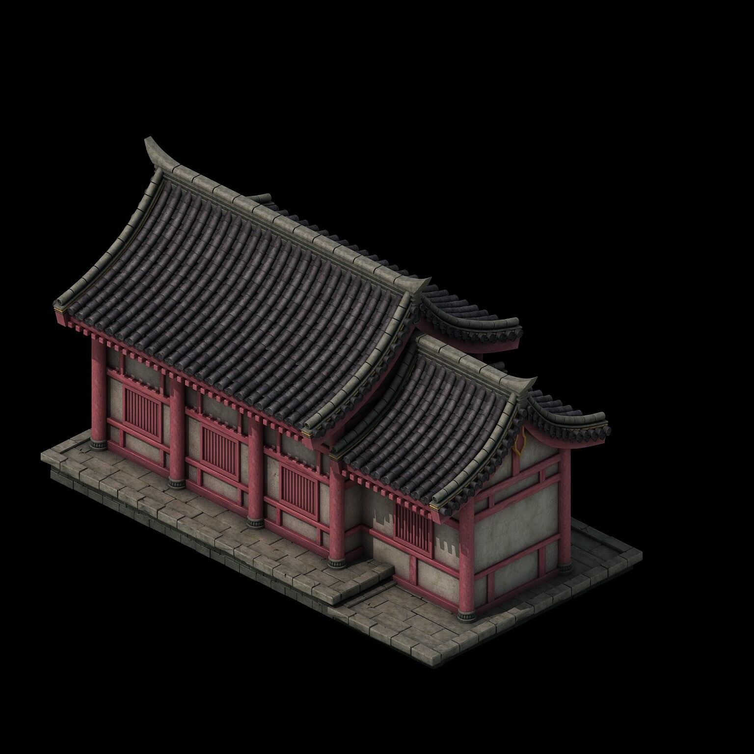 Artstation - Tang Dynasty Building - With Room 01 